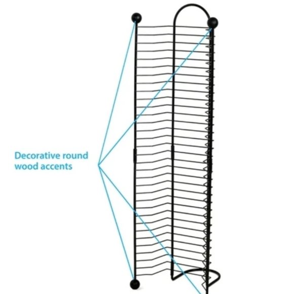 Atlantic 32 Light-Weight Nested Media Storage Standalone Tower in Gunmetal - Picture 2 of 8